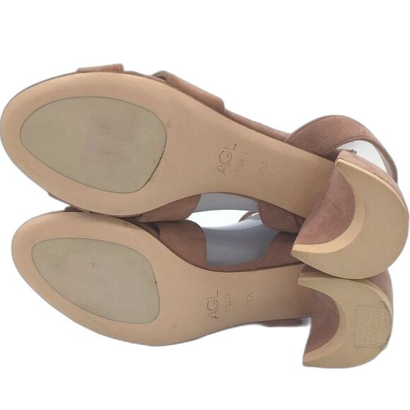 AGL Crisscross Block Heel Sandal In Meilland Pink NWOT - Picture 5 of 7